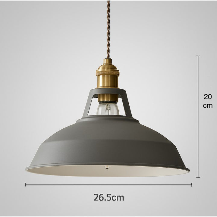 Lampa Wisząca z Abażurem w Kształcie Kopuły