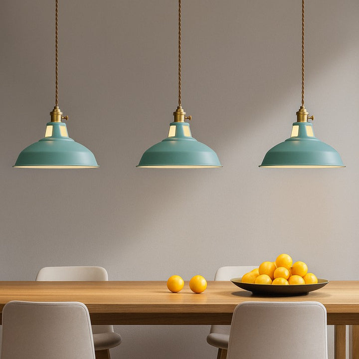 Lampa Wisząca z Abażurem w Kształcie Kopuły