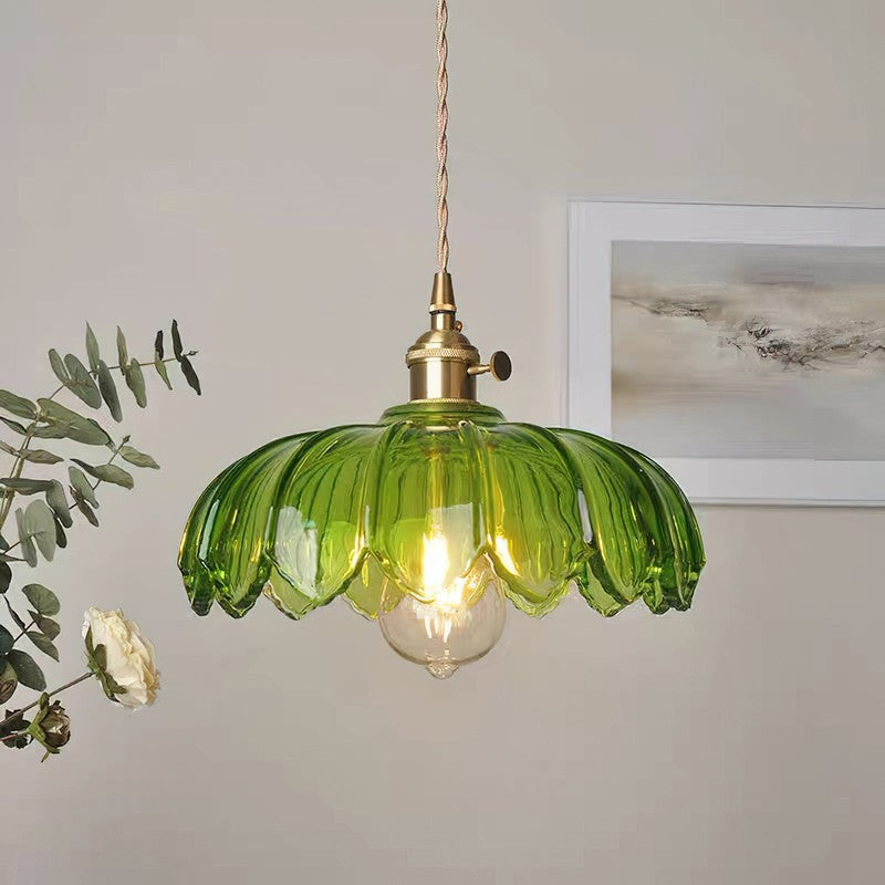 Lampa Wisząca z Kwiatowym Abażurem - Wiele Wariantów Kolorystycznych