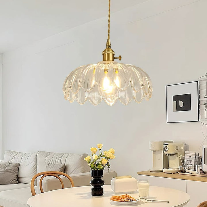 Lampa Wisząca z Kwiatowym Abażurem - Wiele Wariantów Kolorystycznych