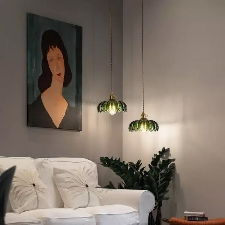 Lampa Wisząca z Kwiatowym Abażurem - Wiele Wariantów Kolorystycznych
