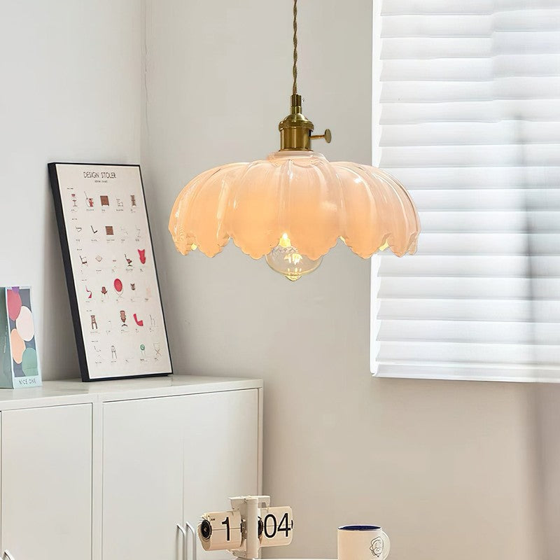 Lampa Wisząca z Kwiatowym Abażurem - Wiele Wariantów Kolorystycznych
