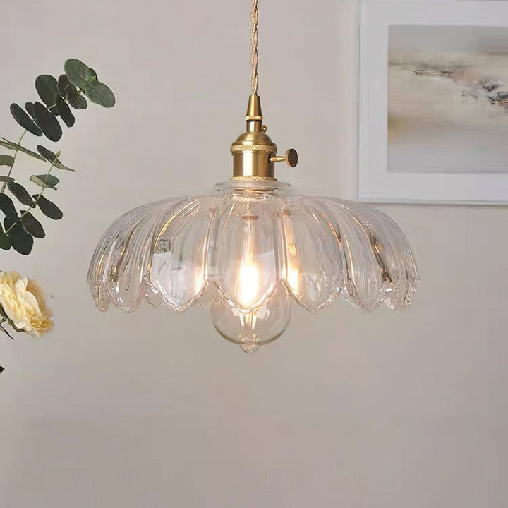Lampa Wisząca z Kwiatowym Abażurem - Wiele Wariantów Kolorystycznych