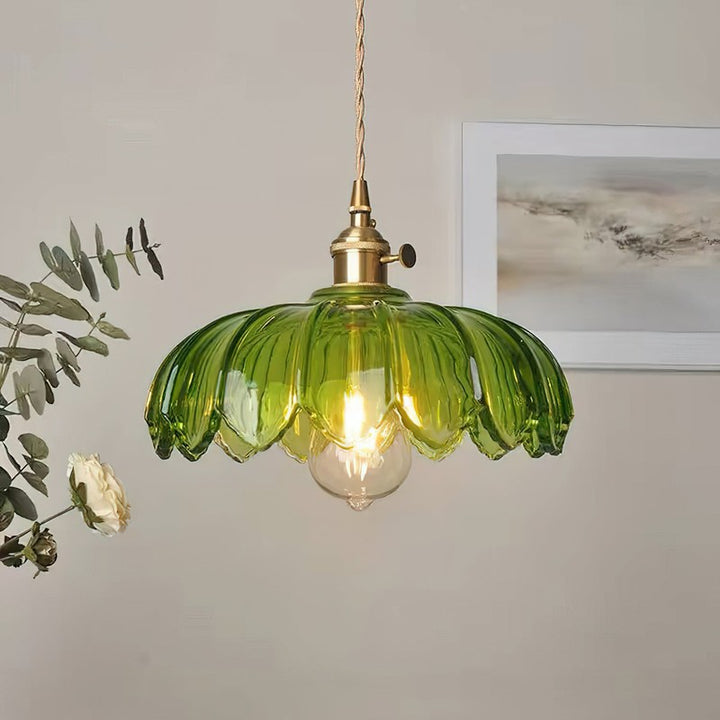 Lampa Wisząca z Kwiatowym Abażurem - Wiele Wariantów Kolorystycznych