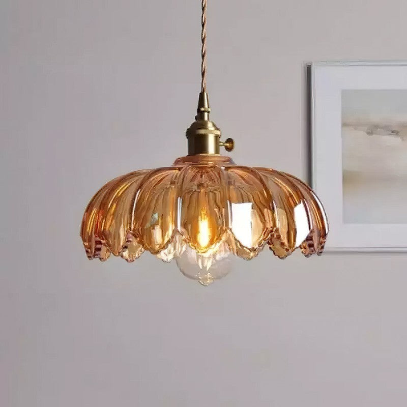 Lampa Wisząca z Kwiatowym Abażurem - Wiele Wariantów Kolorystycznych