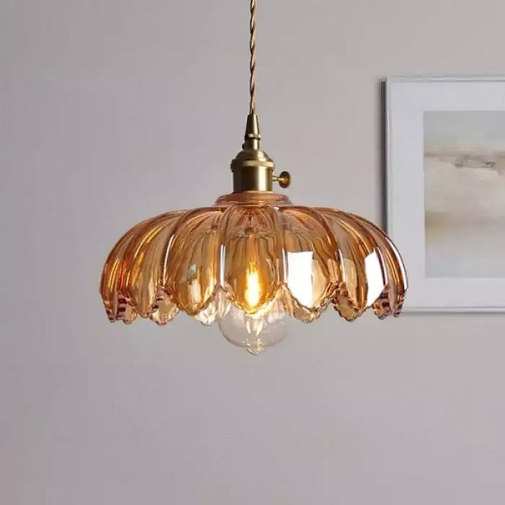 Lampa Wisząca z Kwiatowym Abażurem - Wiele Wariantów Kolorystycznych