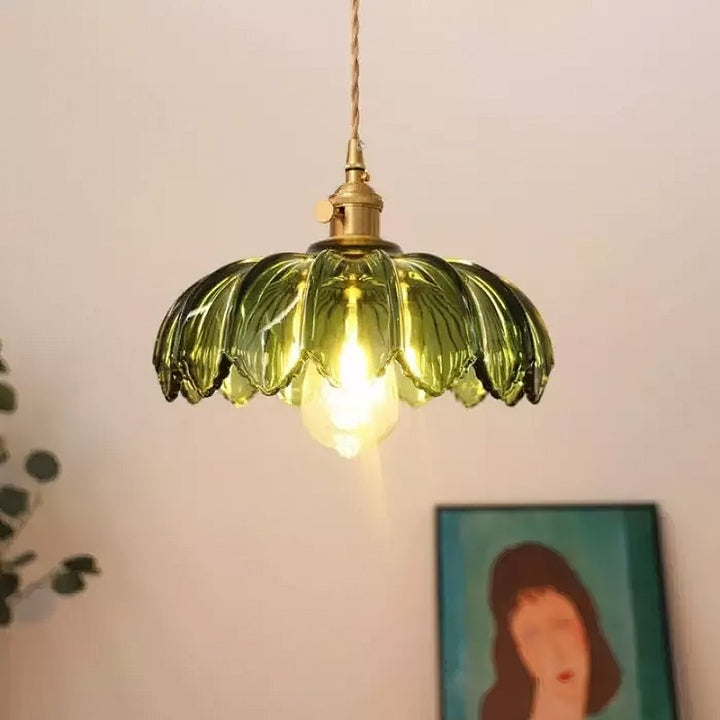 Lampa Wisząca z Kwiatowym Abażurem - Wiele Wariantów Kolorystycznych