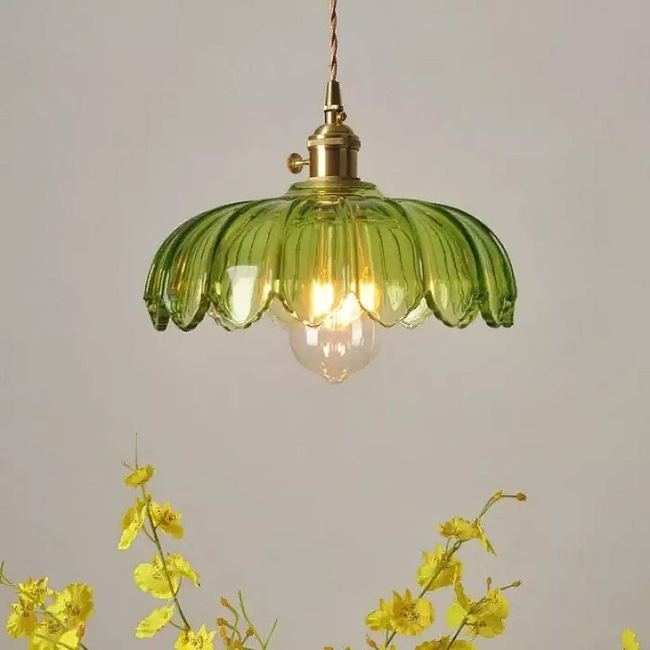 Lampa Wisząca z Kwiatowym Abażurem - Wiele Wariantów Kolorystycznych
