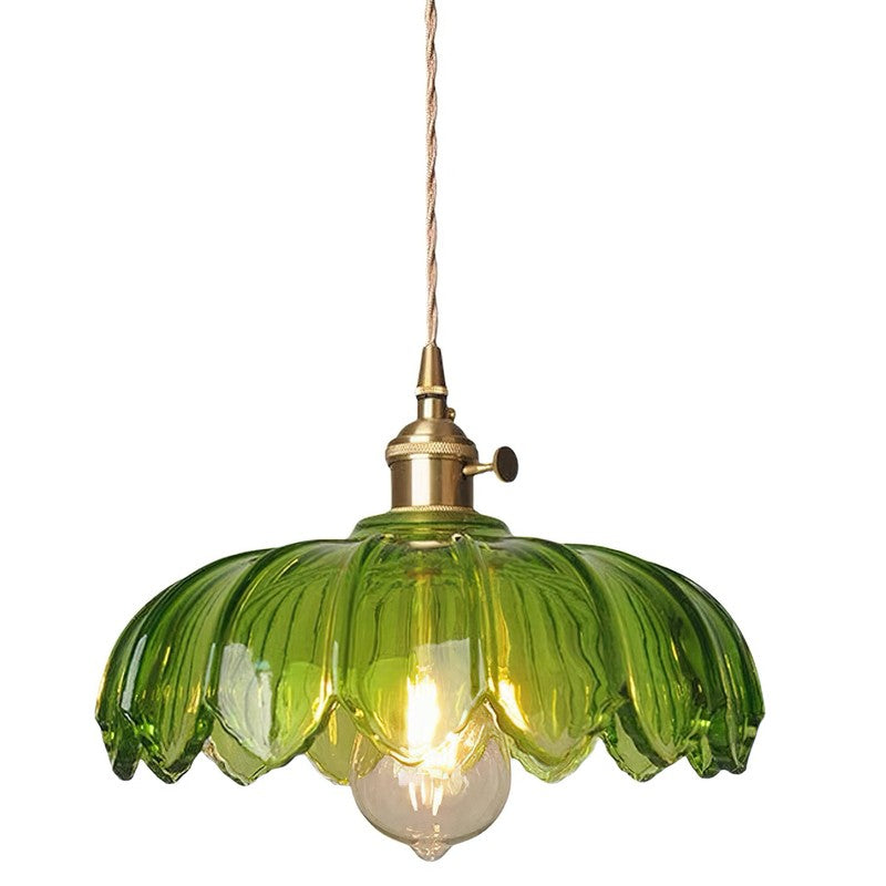 Lampa Wisząca z Kwiatowym Abażurem - Wiele Wariantów Kolorystycznych