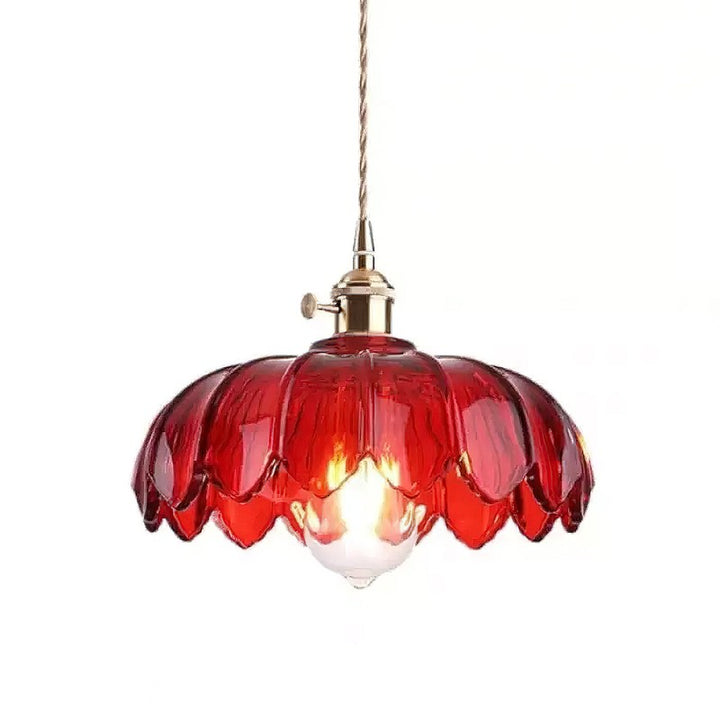 Lampa Wisząca z Kwiatowym Abażurem - Wiele Wariantów Kolorystycznych