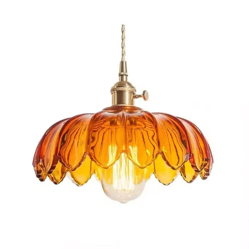 Lampa Wisząca z Kwiatowym Abażurem - Wiele Wariantów Kolorystycznych