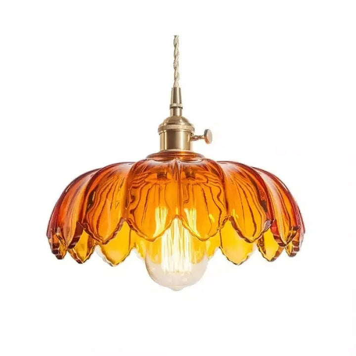 Lampa Wisząca z Kwiatowym Abażurem - Wiele Wariantów Kolorystycznych