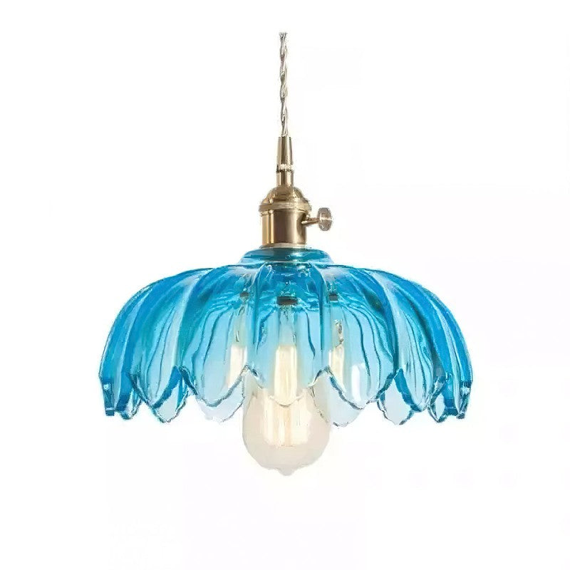 Lampa Wisząca z Kwiatowym Abażurem - Wiele Wariantów Kolorystycznych