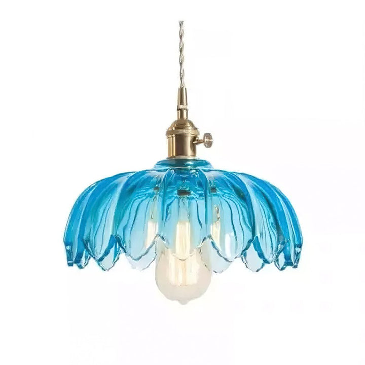 Lampa Wisząca z Kwiatowym Abażurem - Wiele Wariantów Kolorystycznych