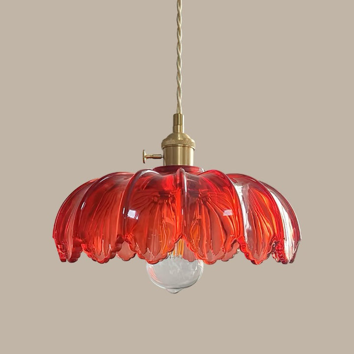 Lampa Wisząca z Kwiatowym Abażurem - Wiele Wariantów Kolorystycznych