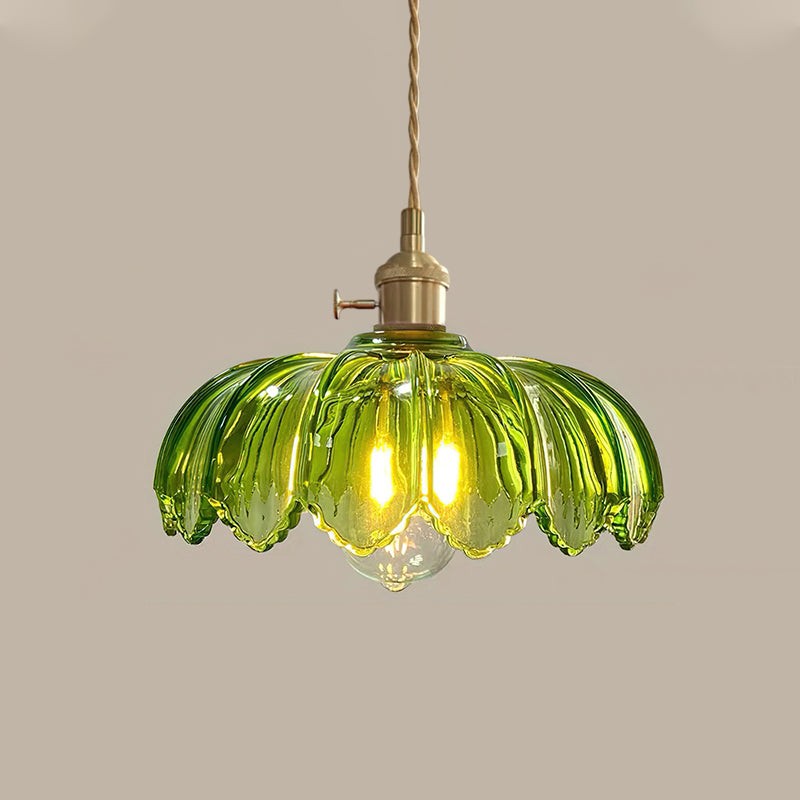Lampa Wisząca z Kwiatowym Abażurem - Wiele Wariantów Kolorystycznych
