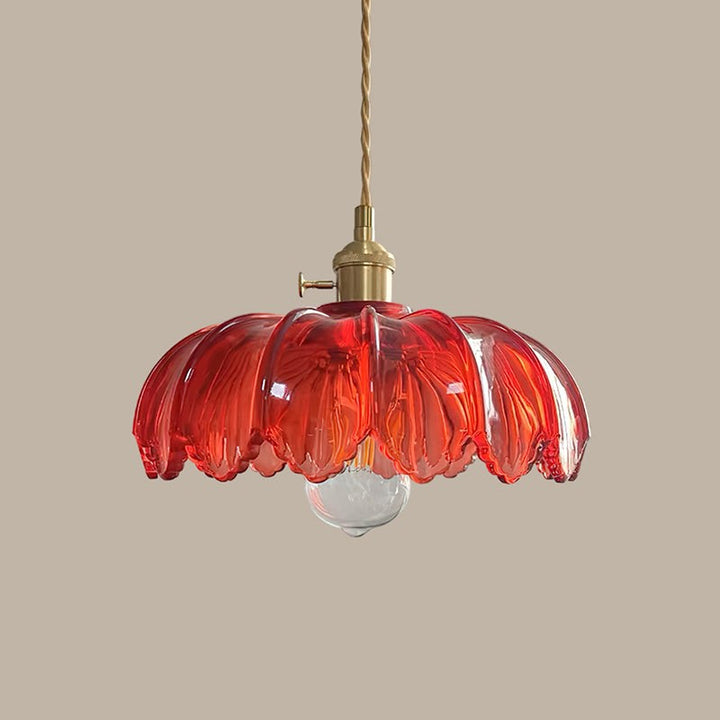 Lampa Wisząca z Kwiatowym Abażurem - Wiele Wariantów Kolorystycznych