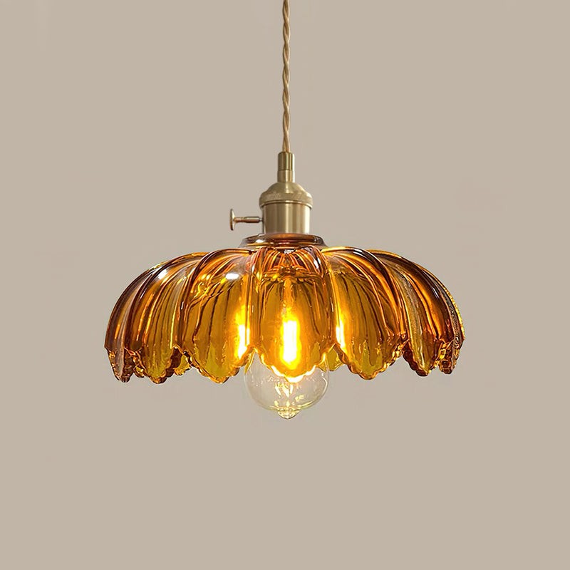 Lampa Wisząca z Kwiatowym Abażurem - Wiele Wariantów Kolorystycznych
