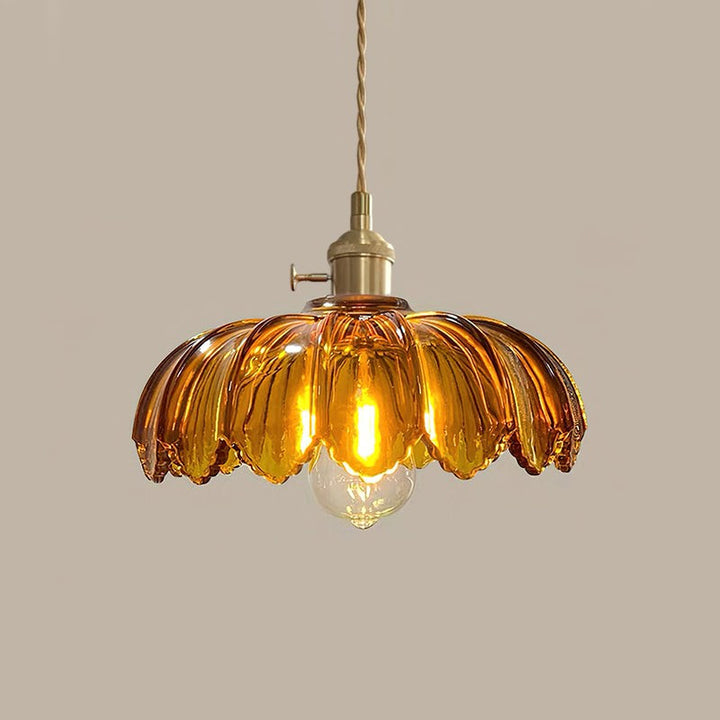 Lampa Wisząca z Kwiatowym Abażurem - Wiele Wariantów Kolorystycznych