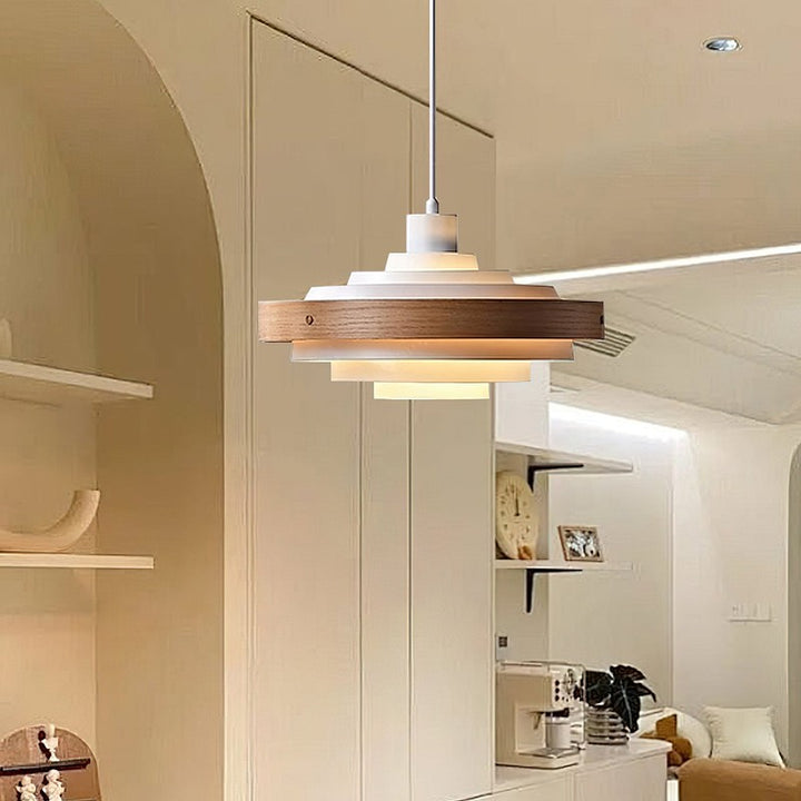 Lampa Wisząca z Poziomymi Pierścieniami - Nowoczesna