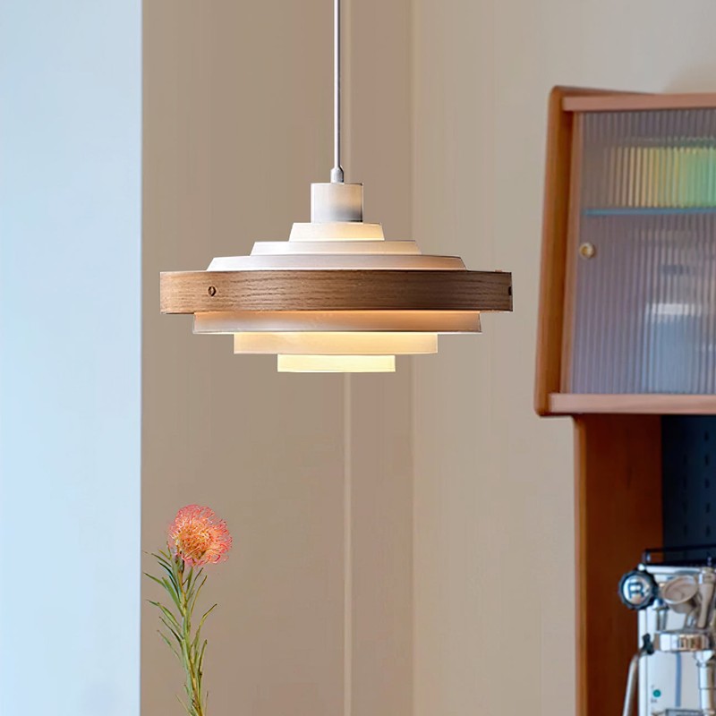 Lampa Wisząca z Poziomymi Pierścieniami - Nowoczesna