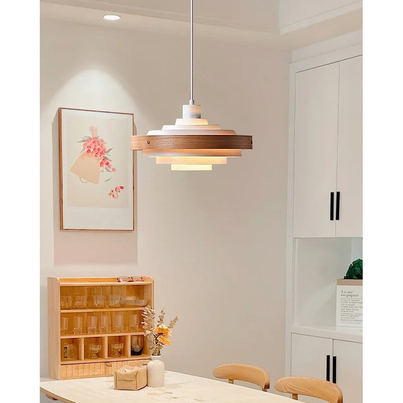 Lampa Wisząca z Poziomymi Pierścieniami - Nowoczesna