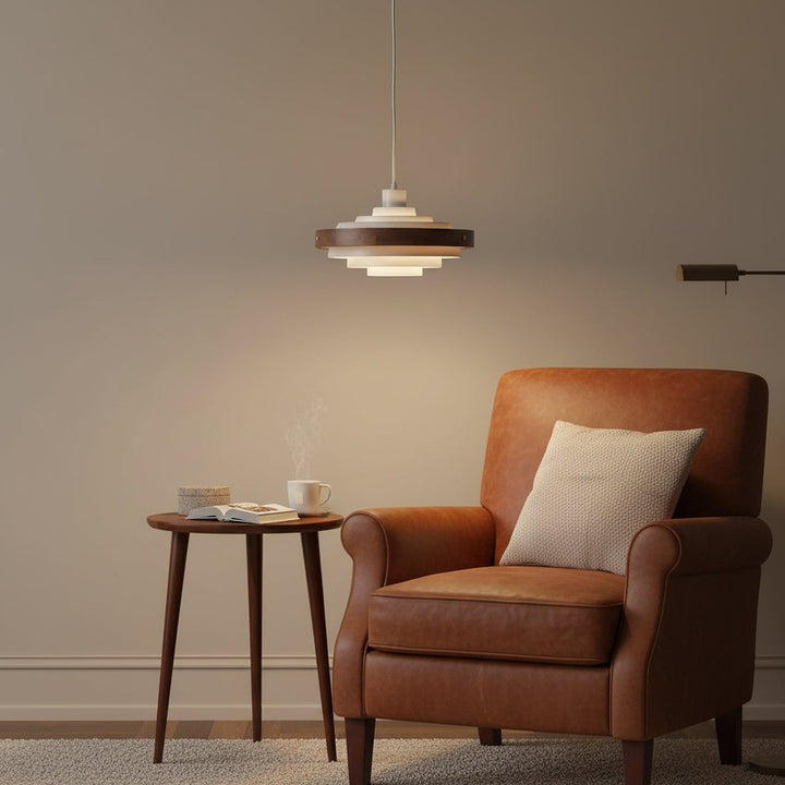 Lampa Wisząca z Poziomymi Pierścieniami - Nowoczesna