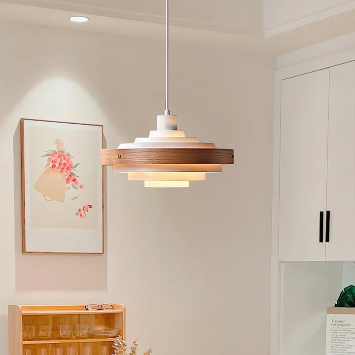 Lampa Wisząca z Poziomymi Pierścieniami - Nowoczesna