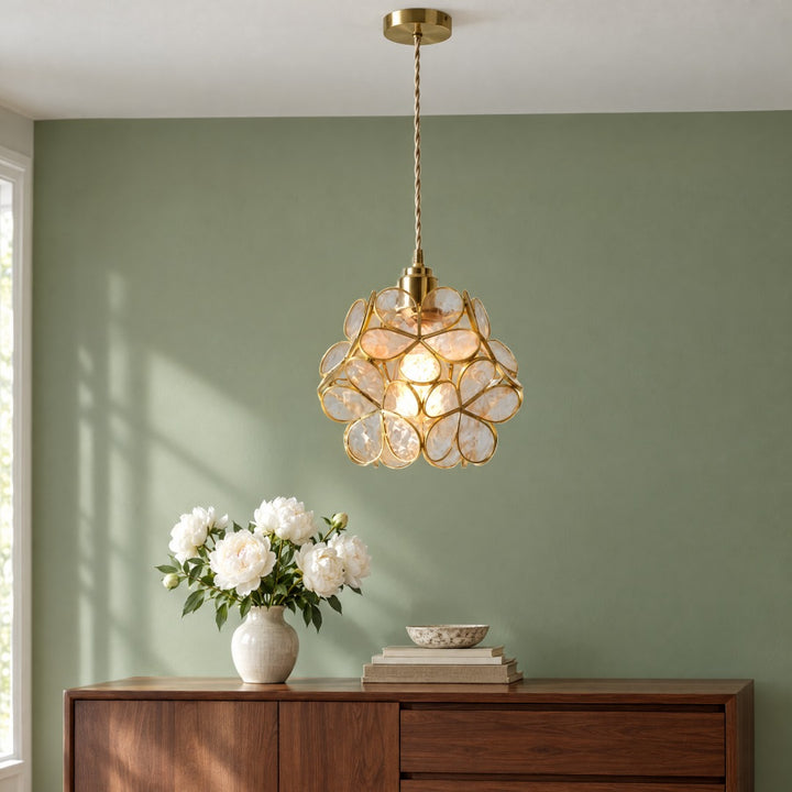 Lampa Wisząca - z Kwiatowym Wzorem