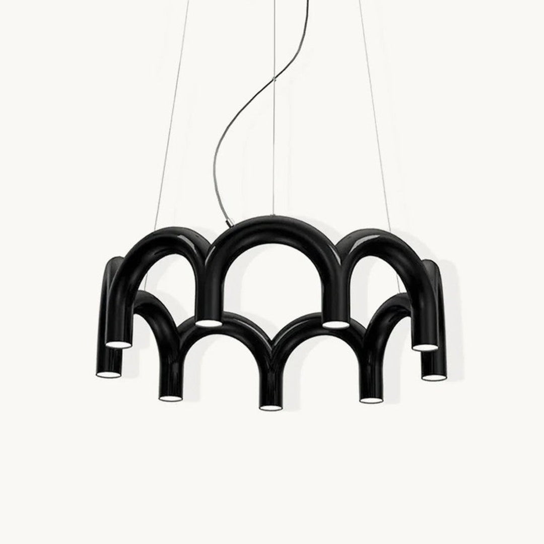 Lampa wisząca modułowa - łukowe rurki w kształcie litery U