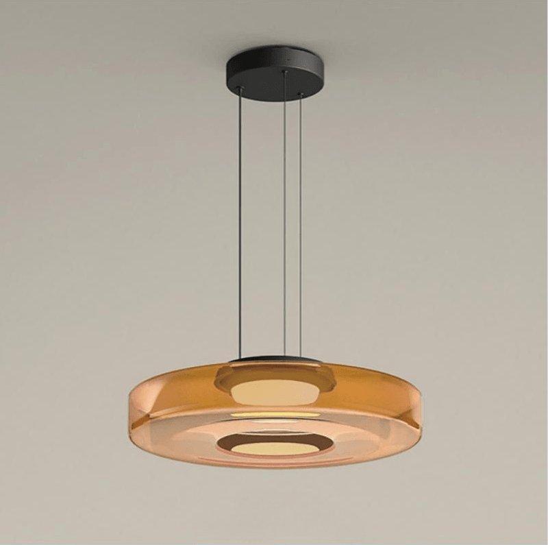 Lampa Wisząca Szklana - Minimalistyczna, Wielowarstwowa, Regulowana Wysokość