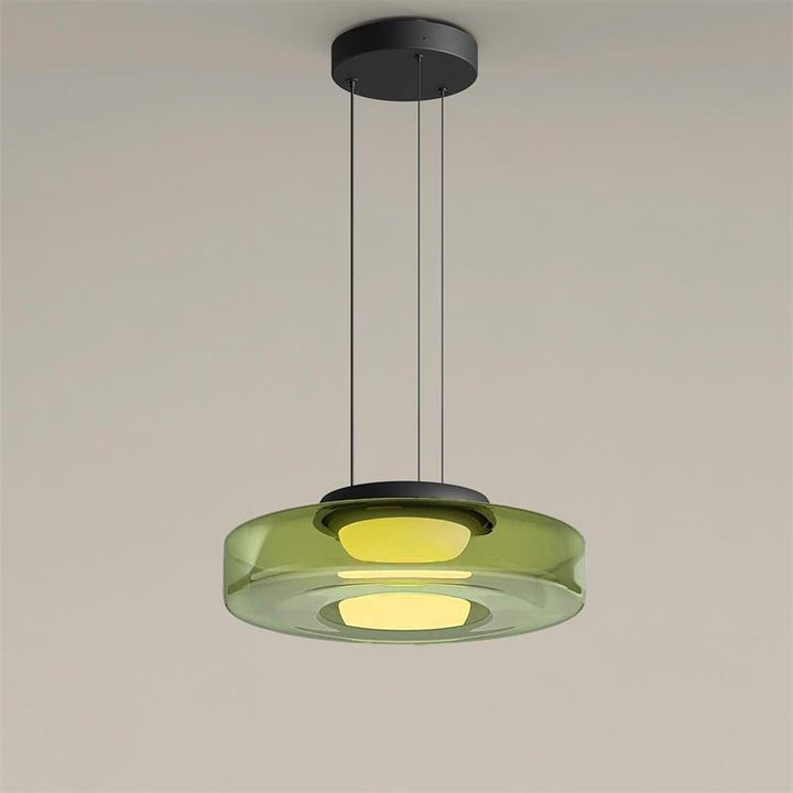 Lampa Wisząca Szklana - Minimalistyczna, Wielowarstwowa, Regulowana Wysokość
