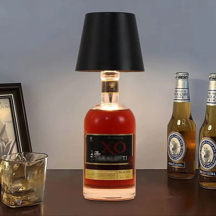 Stolowa lampa LED z funkcją przyciemniania - z korkiem do butelki