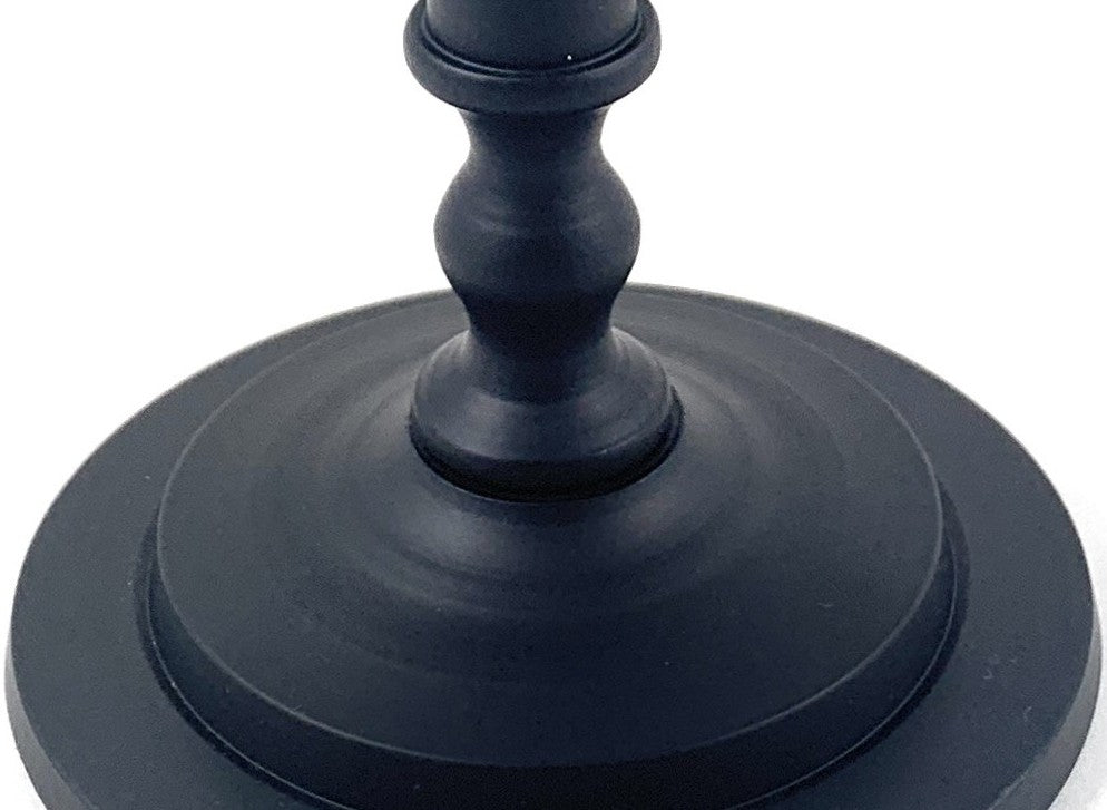 Świecznik na Świece Pieńkowe - Matowa Czerń, Metal, Wysokość 18 cm