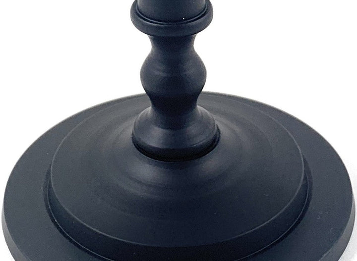 Świecznik na Świece Pieńkowe - Matowa Czerń, Metal, Wysokość 18 cm