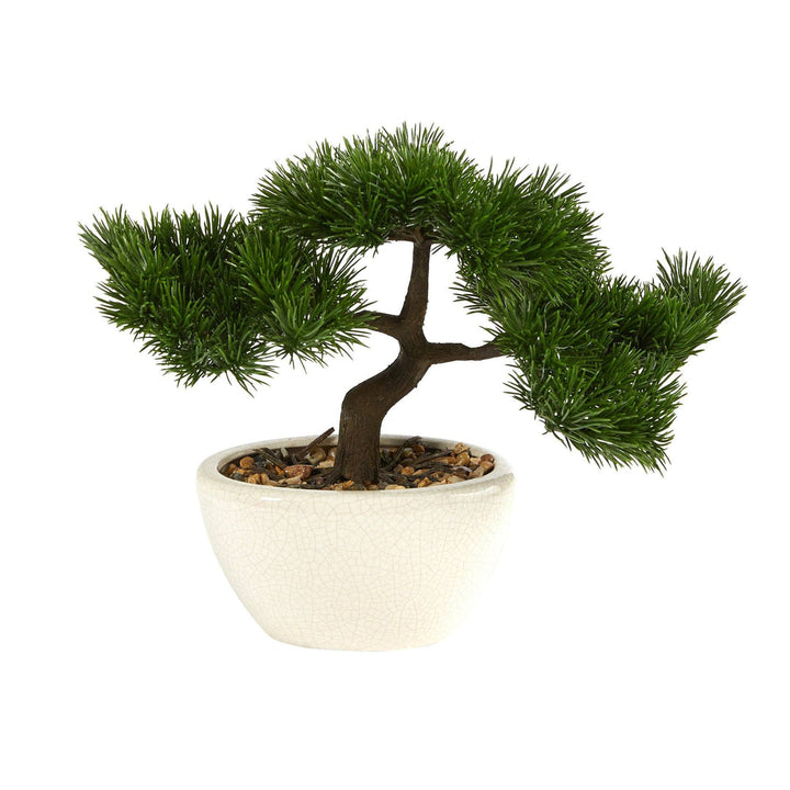 Sztuczny bonsai cedr w ozdobnej donicy – wysokość 25 cm