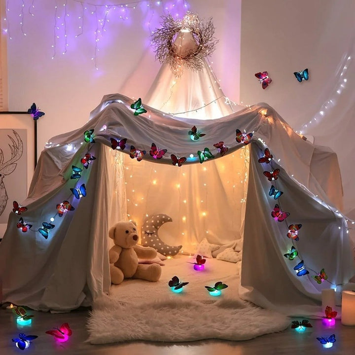 Świetlny motyl ścienny LED - zestaw 10 sztuk
