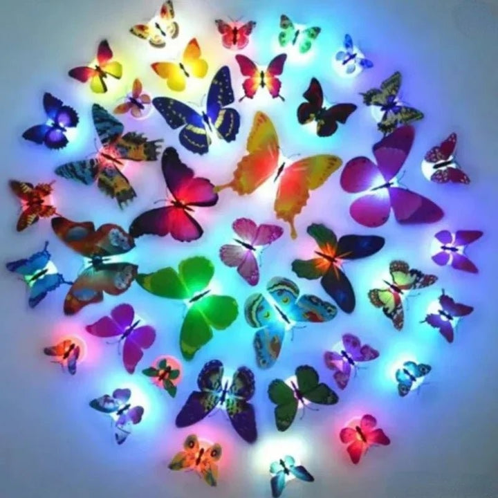 Świetlny motyl ścienny LED - zestaw 10 sztuk