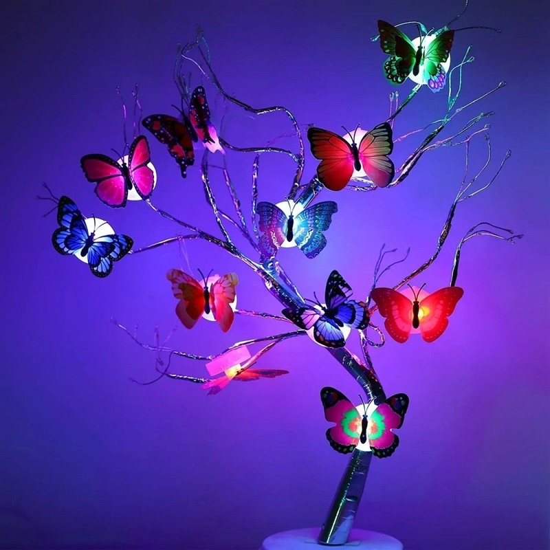 Świetlny motyl ścienny LED - zestaw 10 sztuk
