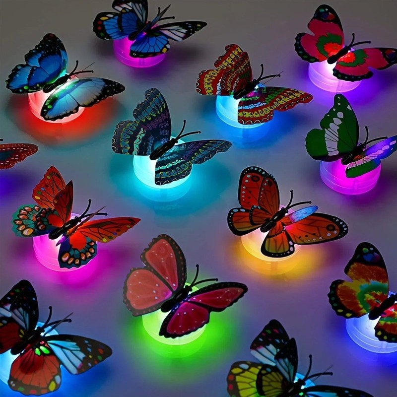 Świetlny motyl ścienny LED - zestaw 10 sztuk